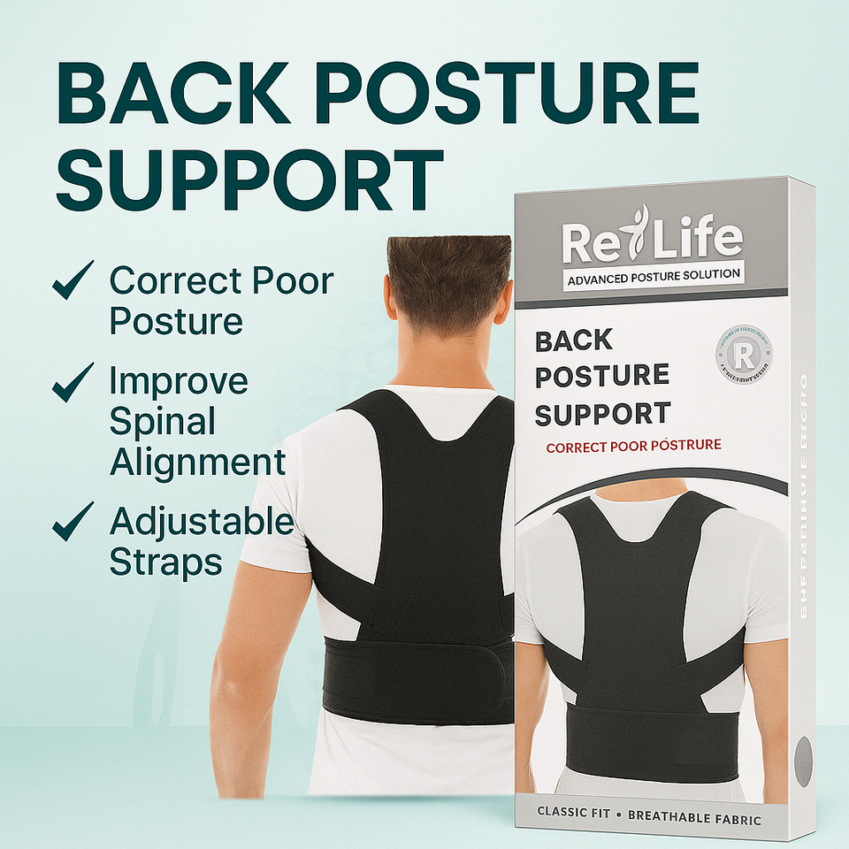 ReiLife Adjustable Back Support Belt – Pain Relief & Posture Corrector