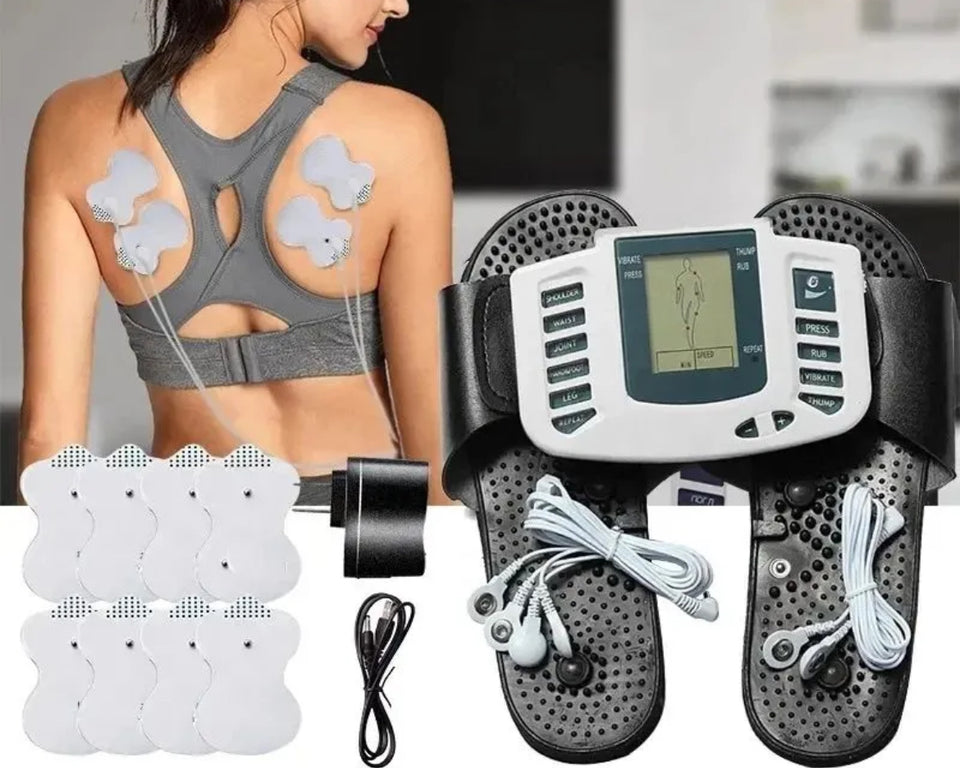 Blueidea Electronic Pulse Massager – 20 Modes, 8 Pads, LCD Display for Pain Relief & Muscle Relaxation