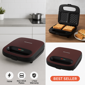 Electric Sandwich Maker – Non-Stick, Easy to Clean, Compact Kitchen Appliance