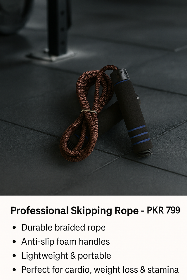 Professional Skipping Rope for Fitness, Cardio & Weight Loss – Durable Jump Rope with Anti-Slip Handles