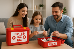 First Aid Box – Portable Emergency Medical Kit for Home, Car & Office | Durable ABS Plastic with Compartments