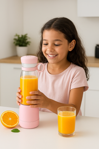 Portable Electric Juicer Bottle – USB Rechargeable Mini Blender for Smoothies, Shakes & Fresh Juices (380ml, 6-Blade)