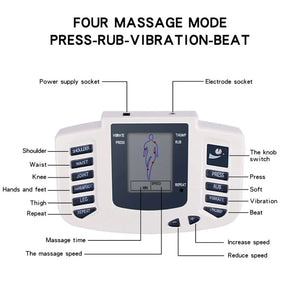 Blueidea Electronic Pulse Massager – 20 Modes, 8 Pads, LCD Display for Pain Relief & Muscle Relaxation